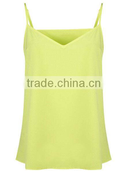 New Green Silk Fabric Ladies One Piece Camisole