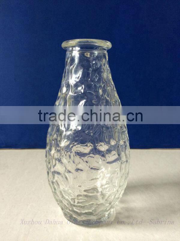 300ml clear glass flower vase bud vase on sale dahua