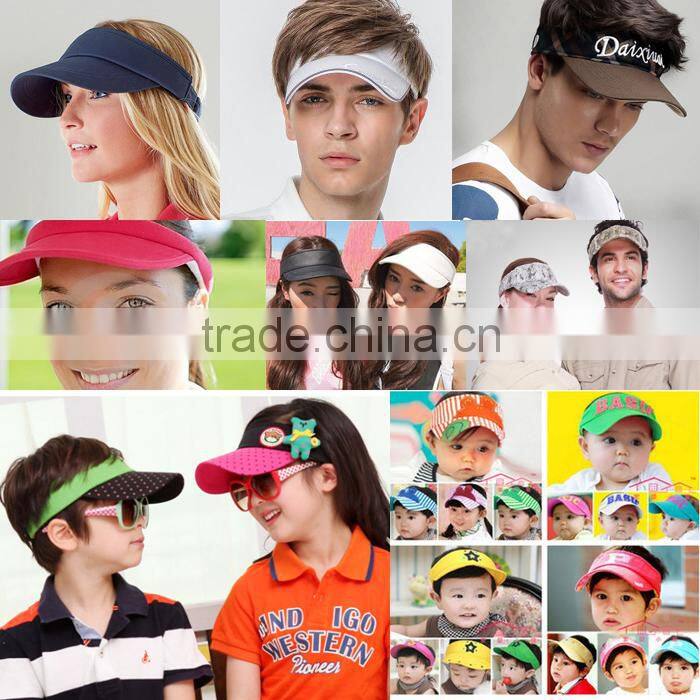 Headwear Factory Wholesale Fashional Visor Cap Custom Sun Visor Hat Woman