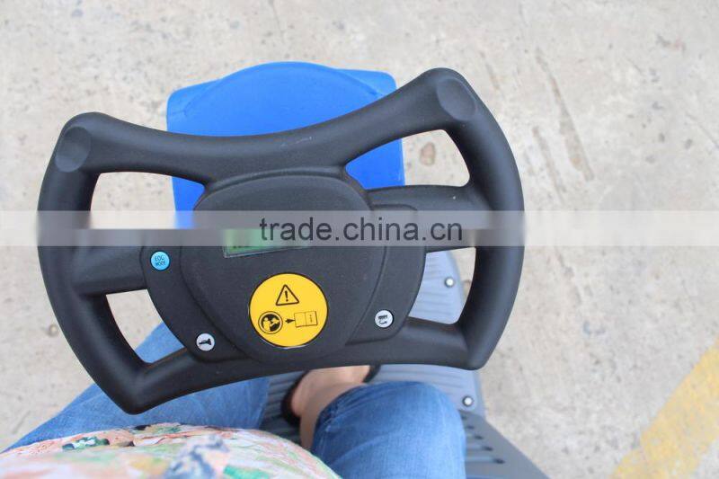 Smart control compact ride on floor scrubber