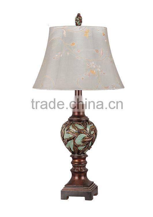 Traditional resin floral table lamp,America style lamp