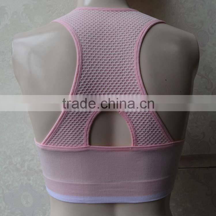 Wholesale Sexy New Design Gymwear Seamless Hollow-out Back Fitness Sports Yoga Stretch Bar Tops