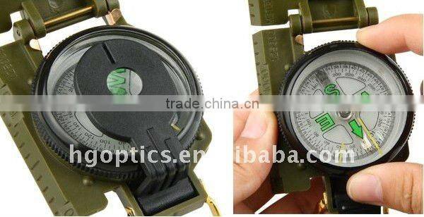 Military Hiking Camping Metal Army Lens Map Compass