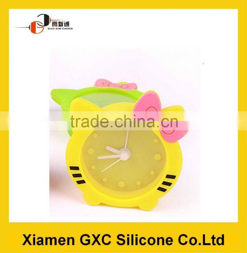 colorful silicon mini cute alarm clock for promotion gift