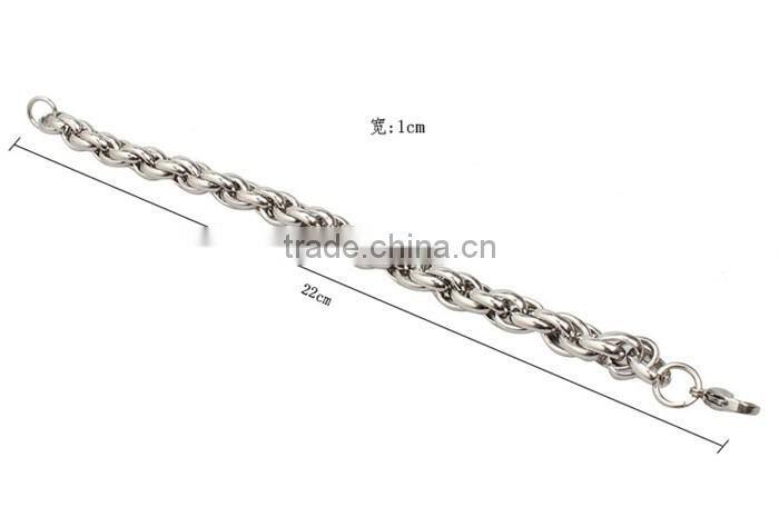 Fashionable jewelry simple style natural color 316l stainless steel men bracelet