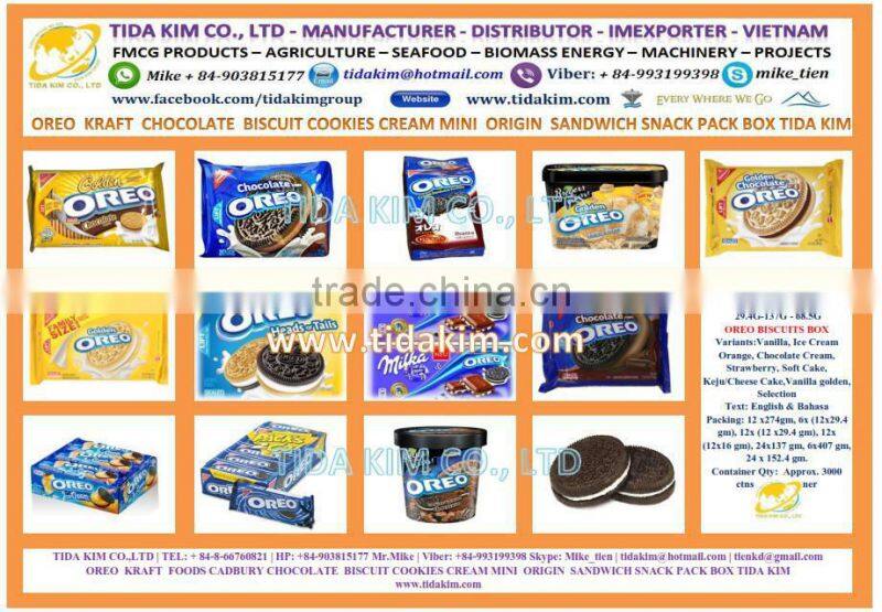 150GR PRINGLES POTATOES -EXPORTER - OREO CHOCOLATE- ORANGE STRAWBERRY TIDA KIM - COOKIES CREAM FOOD BUICUIT VIETNAM