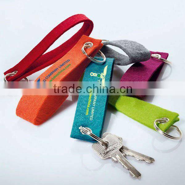Promotional gift fish shape felt key holder with many colors in animal shape