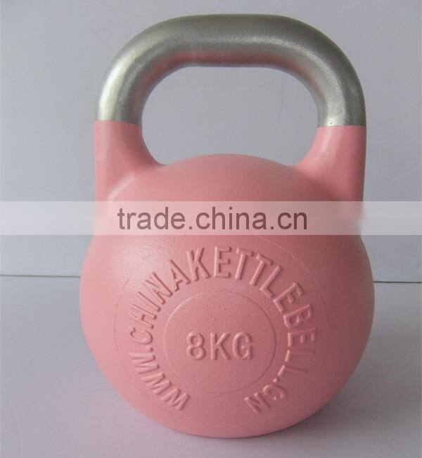 Precision Cast Steel Competition Kettlebell color with Stainless Steel Handle