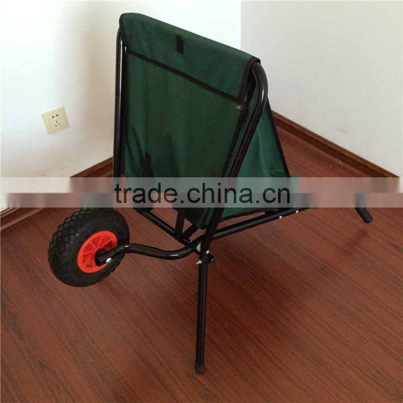 Folding Dump Garden Cart Outdoor Utility Lawn Wheelbarrow