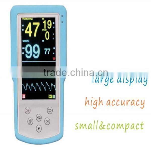 2016 Newest and Cheapest Handhold ETCO2&SPO2 Monitor with Large screen for first-aid MSLMP05A
