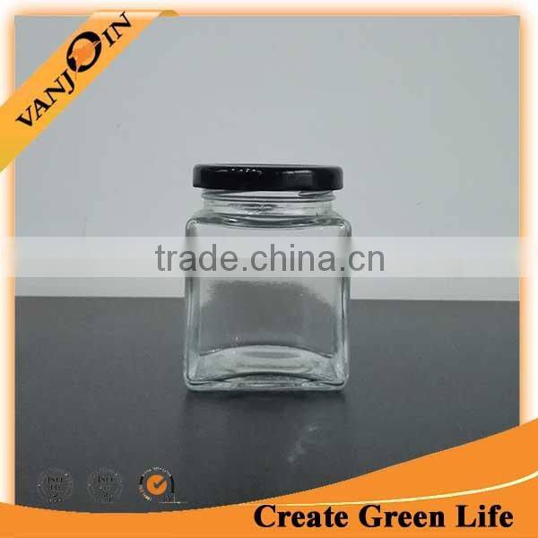 Clear 200ml Glass Jar With Metal Cap For Honey