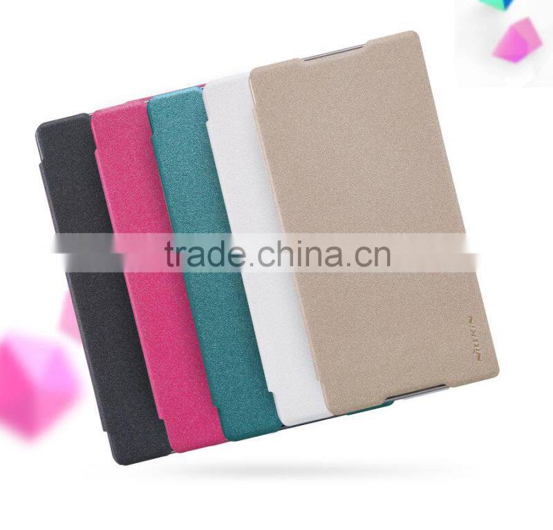 New Arrived Nillkin Flip leather case For Sony xperia C5 ultra