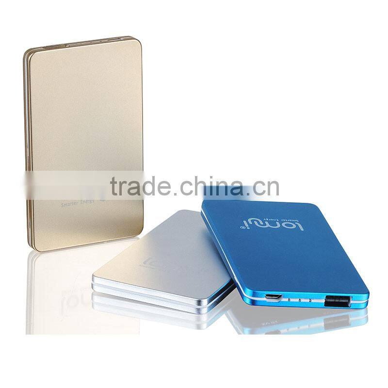 Slim/ultrathin Aluminum Polymer Power Bank,Fashion Portable Superior Quality Power Bank,Ultra Thin Mobile Power Supply