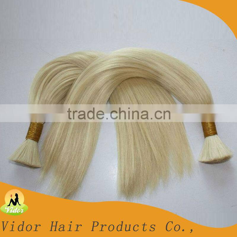 613# Blond Hair Bulk,Remy Human Hair Bulk Blond Pigtail,Remy Hair