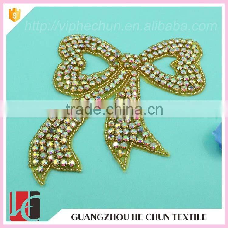 HC-3492 Hechun Hot Fix Good Quality Crystal Bead Indian Applique