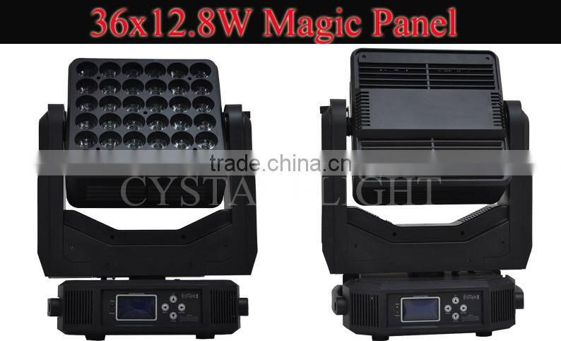 36X12.8W Quad RGBW 4 IN 1 Magic Matrix Pannel Moving Head