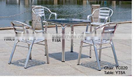 used cheap aluminum restaurant furniture set YC001/YT1