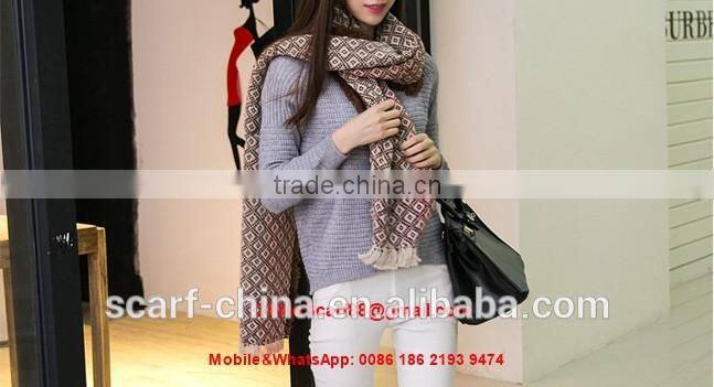 Wholesale wool fringed scarf