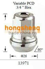 variable PCD corn nss 72 hour wheel nut for car