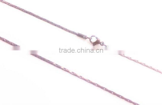 SN029 wholesale stainless steel good quality coffe plated flat snake chains