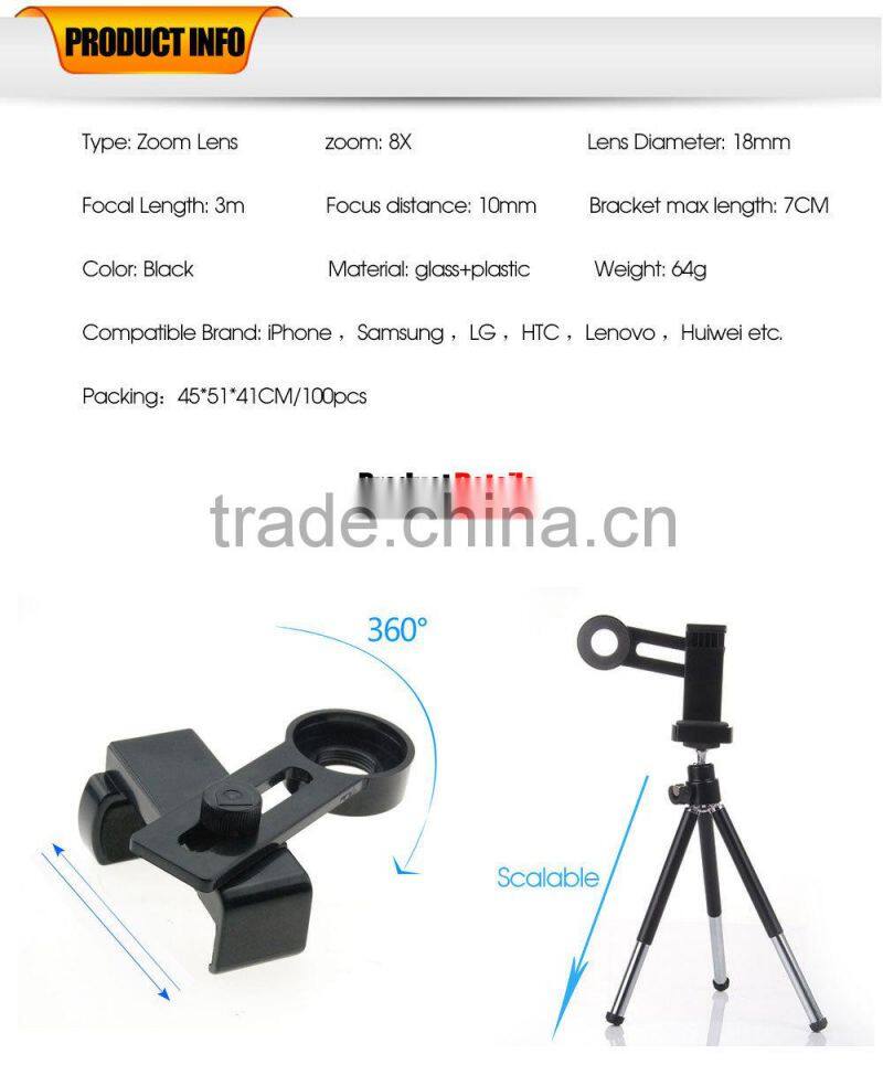 8X Optical Zoom Camera Telescope Lens Case Cover For Apple iPhone 5 5s