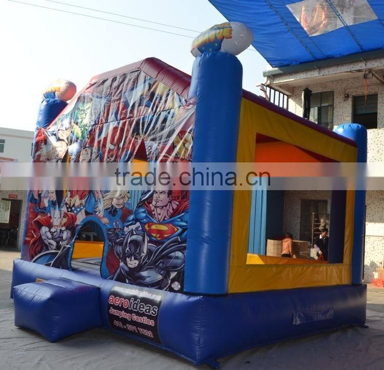 2016 Inflatable castles with theme Cartoon painted inflatable bouncer