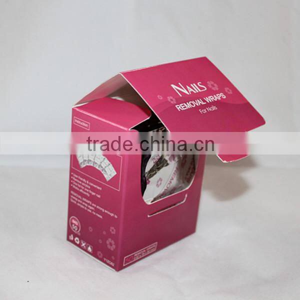 nail wrap foil sheet with cotton pad for nail polish remover