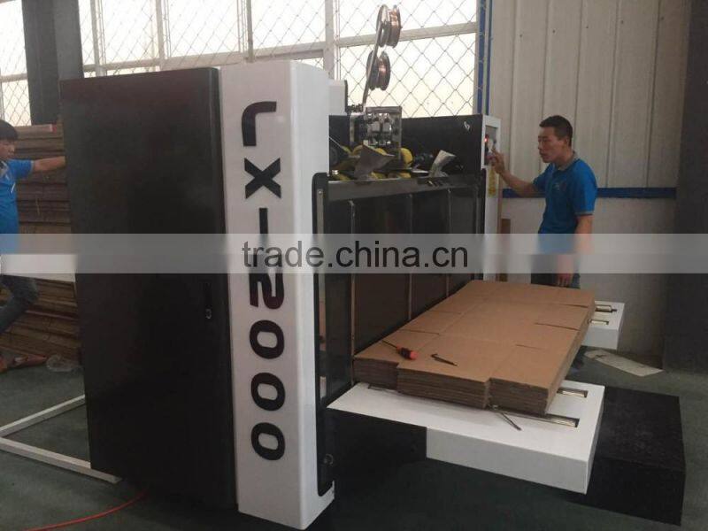 Corrugated box stitcher carton stapler stitching machine