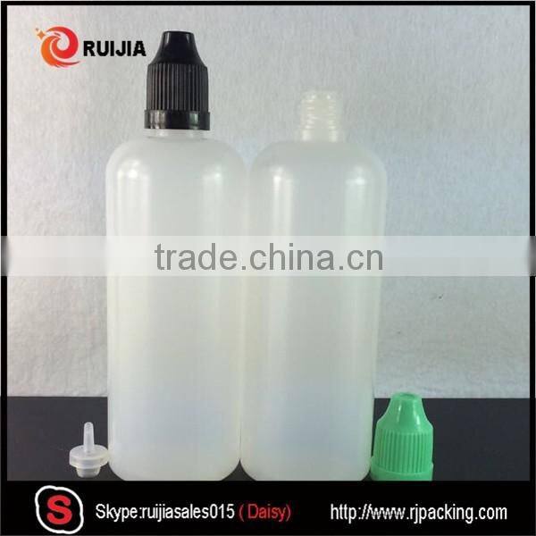 120ml soft ldpe plastic dropper bottle with child proof cap for e-liquid