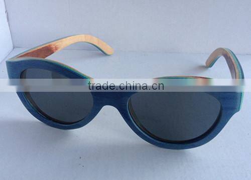 Meiaoqi skateboard wood Pure manual polarized sunglasses,custom wood sunglasses