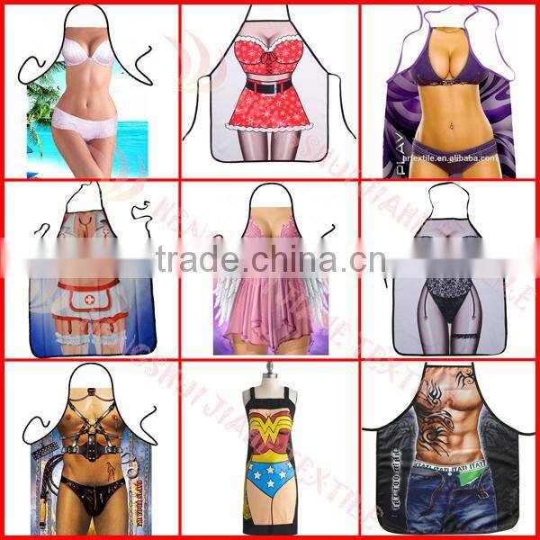 Heat Transfer Printing ladies sexy aprons,sexy kitchen apron