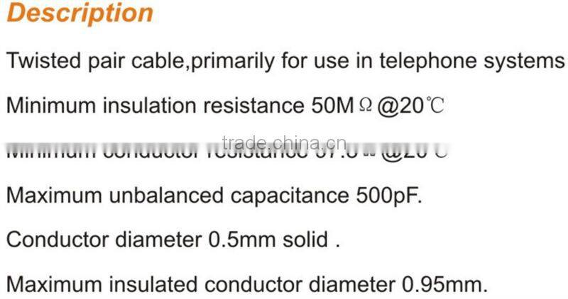 twisted pair CW1308 Telephone cable