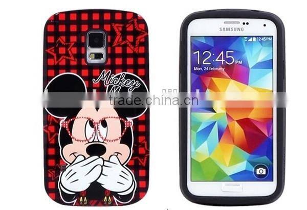 Lovely silicone rubber phone cover for samsung galaxy note 3 cartoon case