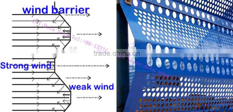 WF-DS016 large perforated steel plate wind screen fence