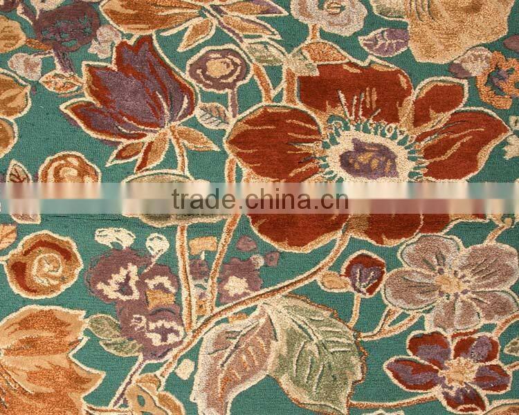 100% New Zealand wool big flower pattern carpet with various colors