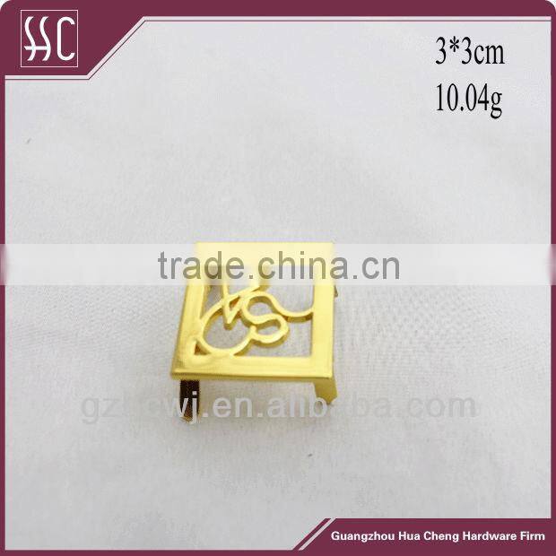 heart shape nickel plate metal brand logo label