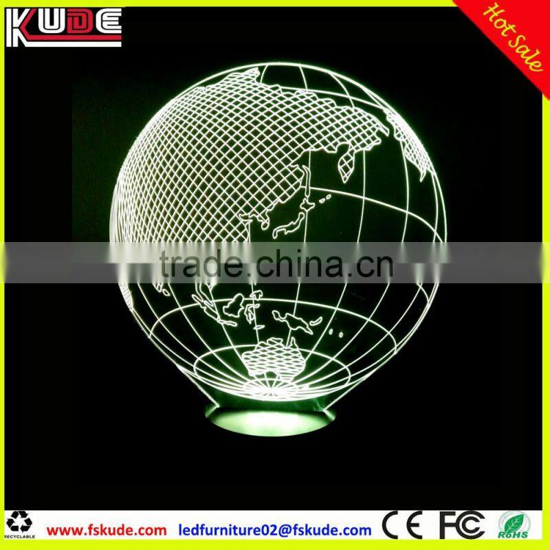 Customized design 3D LED night light/mushroom design 3D acrylic lamp with colorful