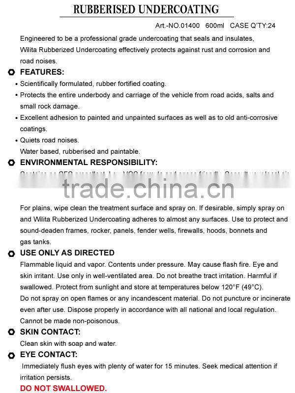 WILITA Anti Scratch & Rubberized Under Coating Car Care Product