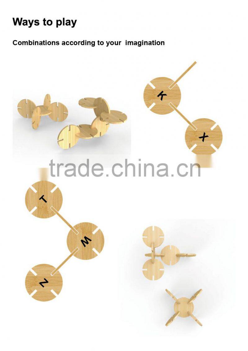 bamboo circle puzzle,eco bamboo toys for kids,wooden toy manufacturer py0027