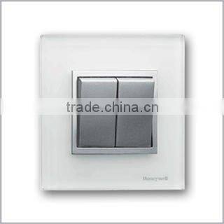 ivory high-grade square glass switch panel