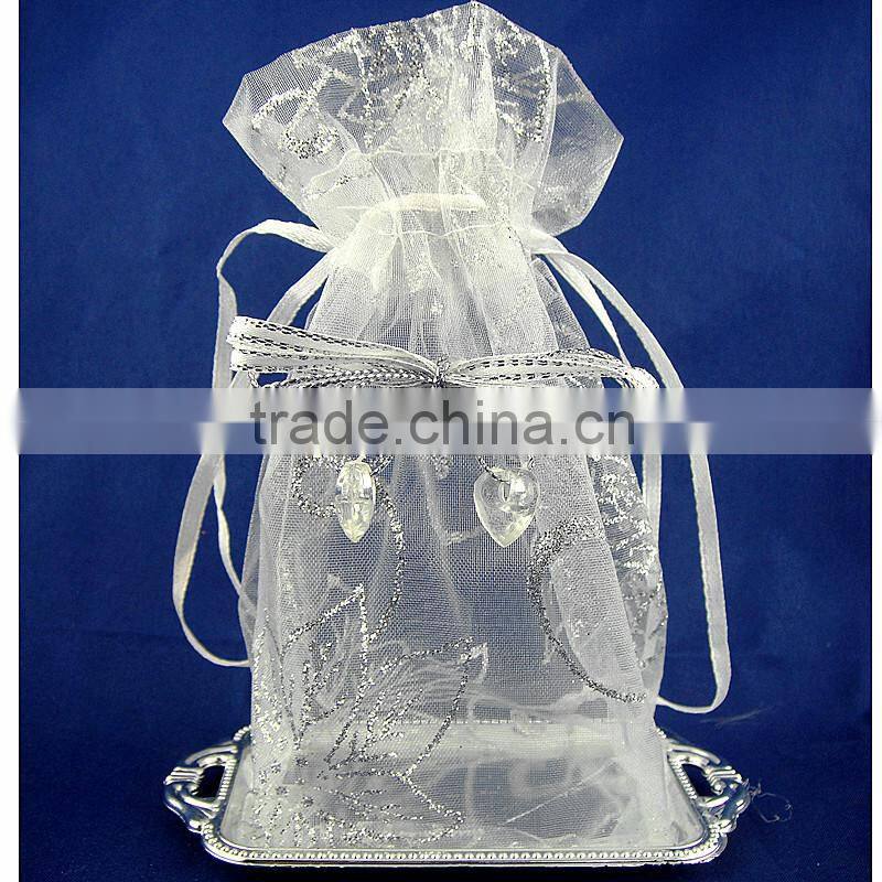 fectory directly square bottom organza bag for cutomer shopping