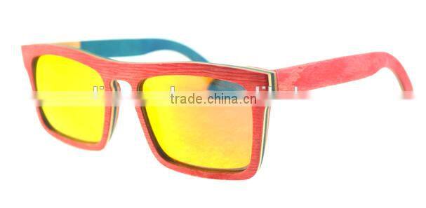 China factory low price Wholesale Wooden Sunglasses, Skateboard wood bamboo sungasses
