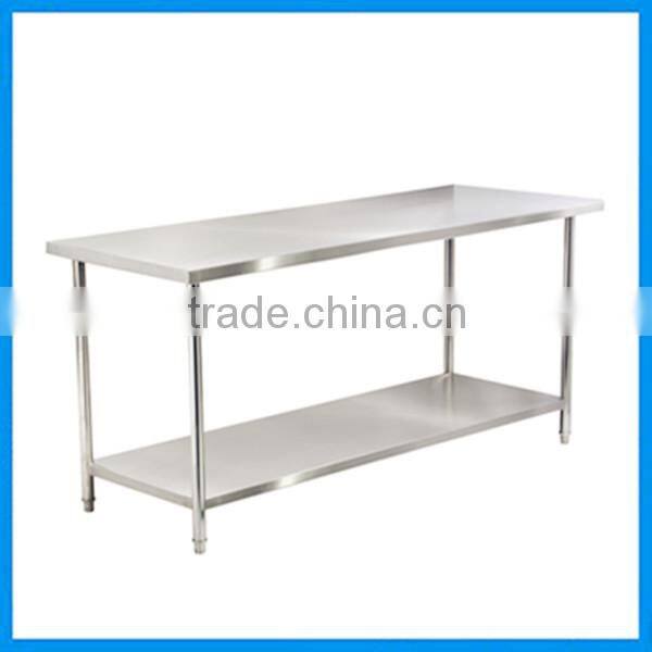 2014 New type classic stainless steel 2-tier worktable for sale (WTC-222)