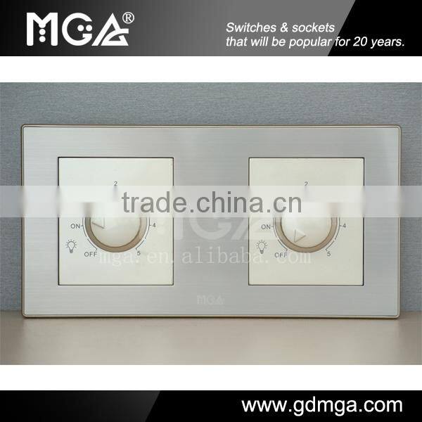 MGA G9 300W LED dimmer 220V&2 gang dimmer switch&electric modular switch