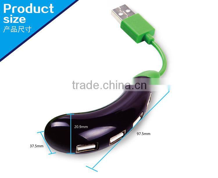 4 Port mini High Speed USB 2.0 HUB Expansion Power Adapter For Notebook PC Phone