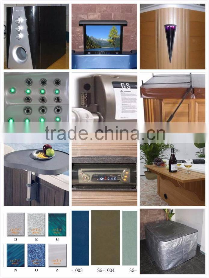 Best selling massage pool pvc anti slip whirlpool above ground swimming pool with spa