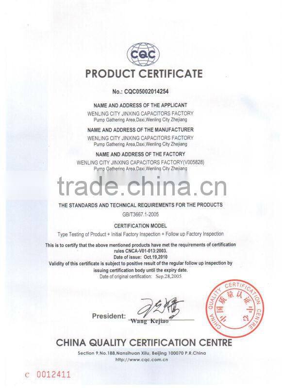 white plastic &auminum shell cbb60 cbb61 cbb65 cd60 series capacitor 5uf-100uf 250vac-450vac