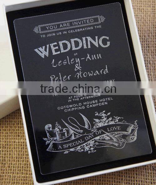 high quality new products 2016 acrylic wedding invitation