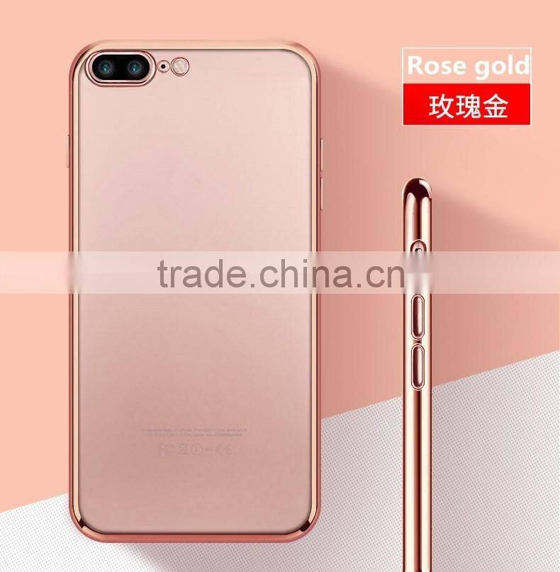 Hot sale for iPhone 7 plus electroplating tpu phone case mobile phone cover case