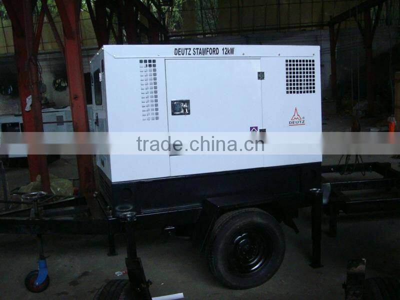 Trailer Diesel Generators/gensets 12kw 50kw 60kw 80kw 100kw 200kw